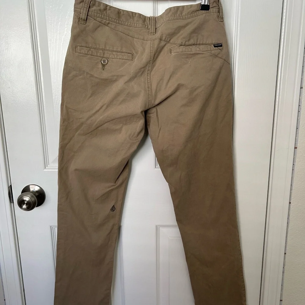 Volcom Mens Tan Pants Fit Boys Size 16 (29” waist) - Picture 4 of 9